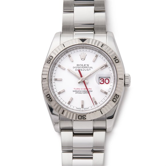 Rolex Datejust Turn-O-Graph White Gold & Stainless Steel - 116264