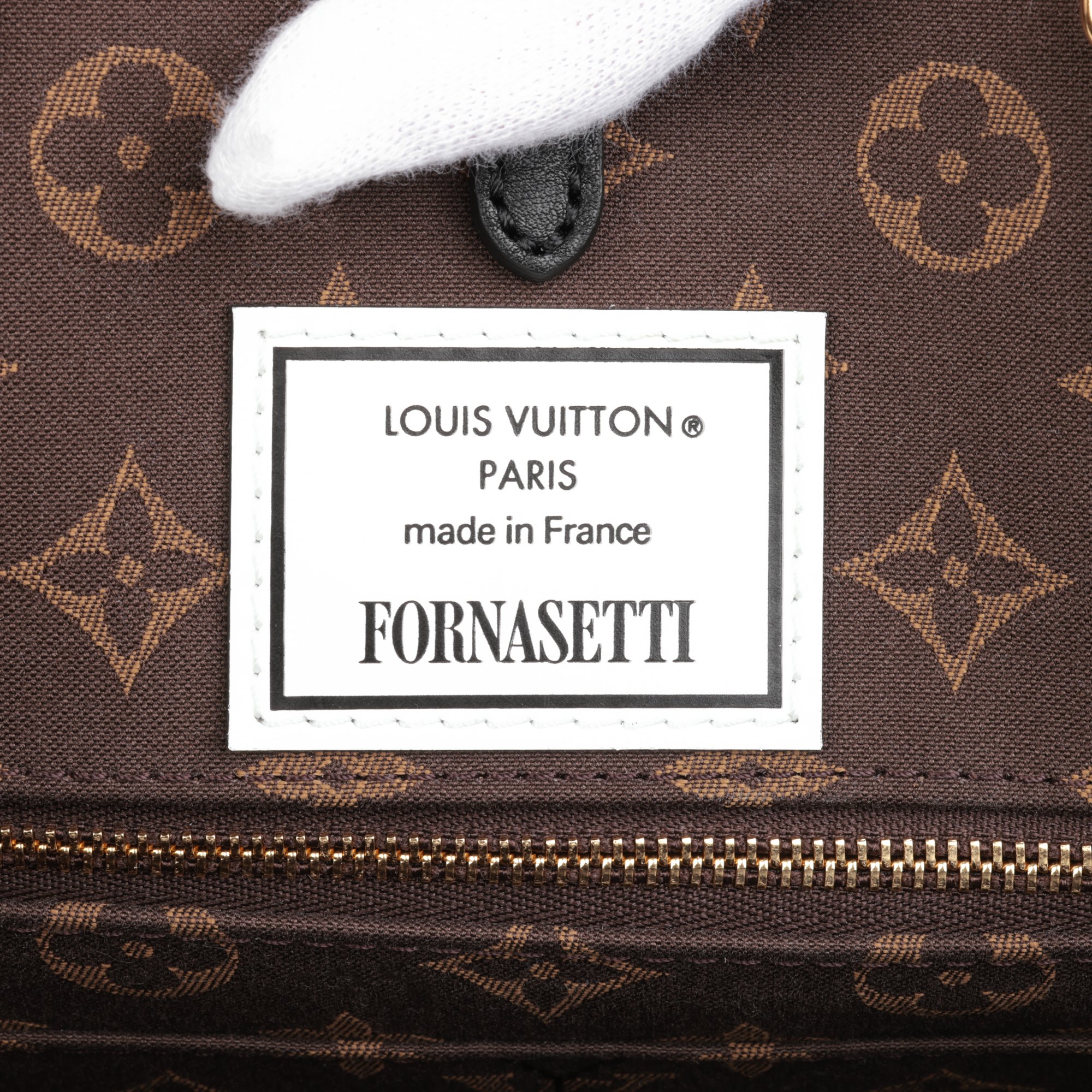 Louis Vuitton x Fornasetti Brown Monogram Coated Canvas & Black Calfskin Leather Onthego GM