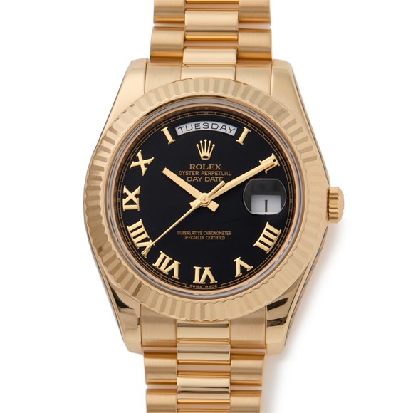 Rolex Day-Date II 2023 Service Stickered Yellow Gold - 218238