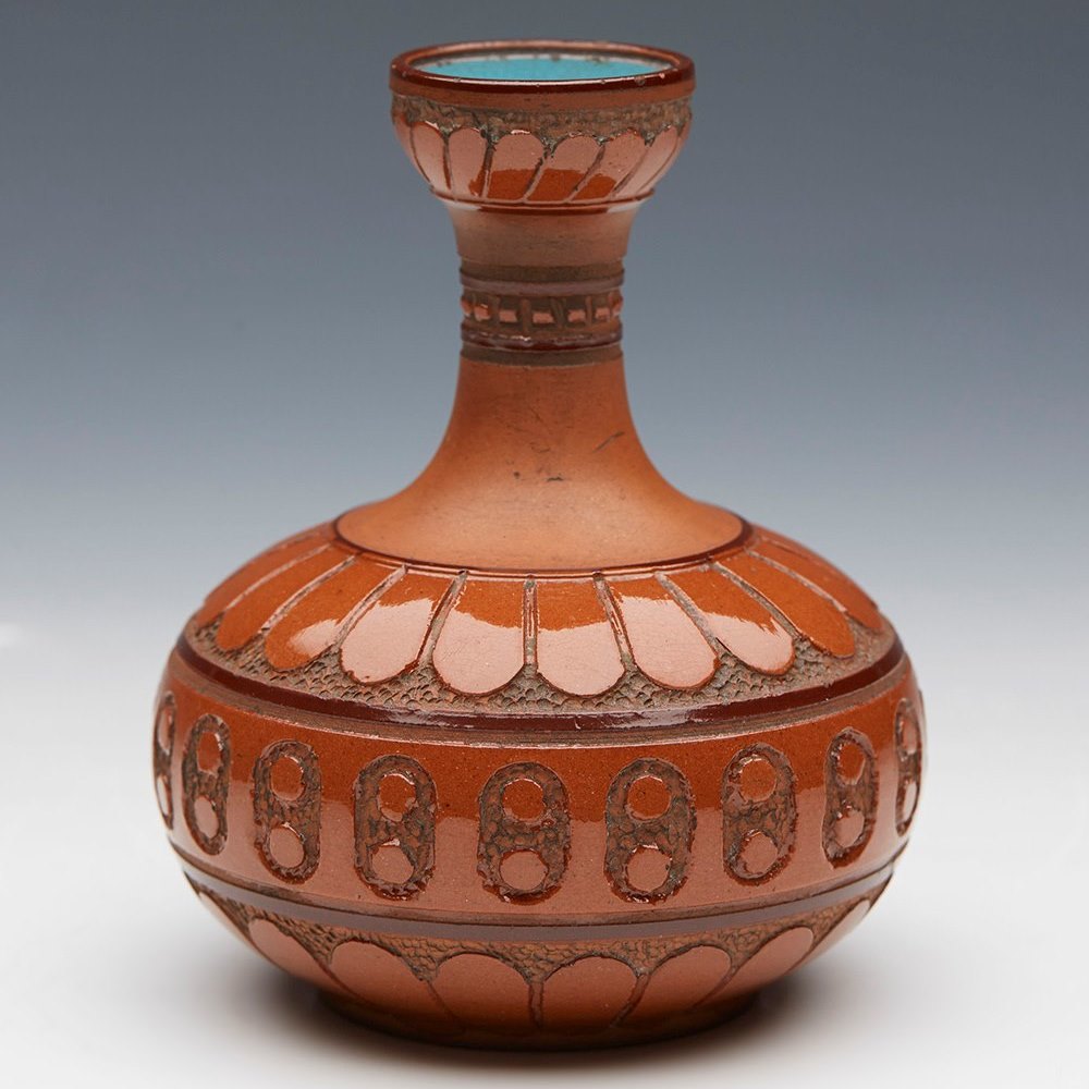 Aesthetic Movement Watcombe Vase By Christopher Dresser C 1880 84