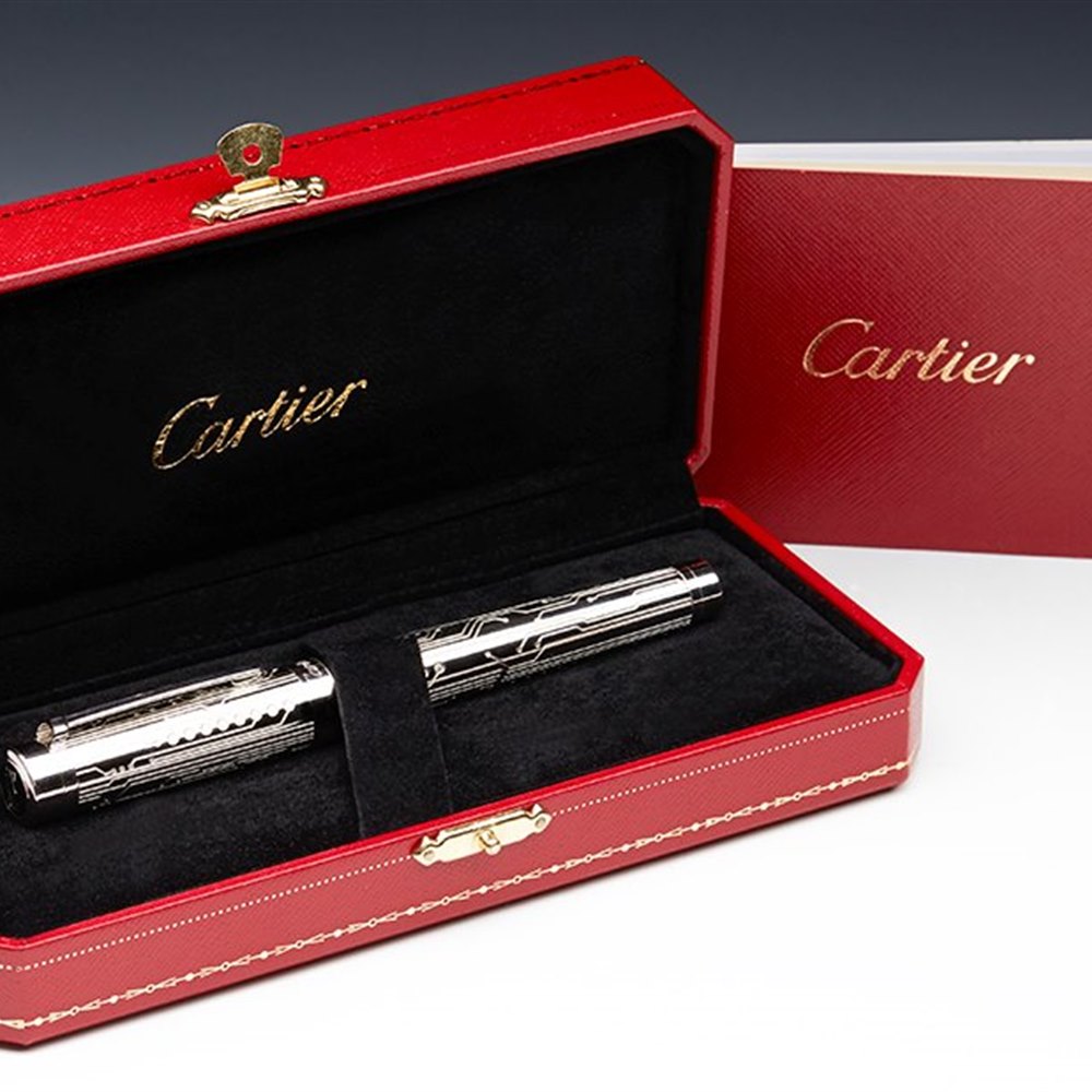 cartier pen and cufflinks