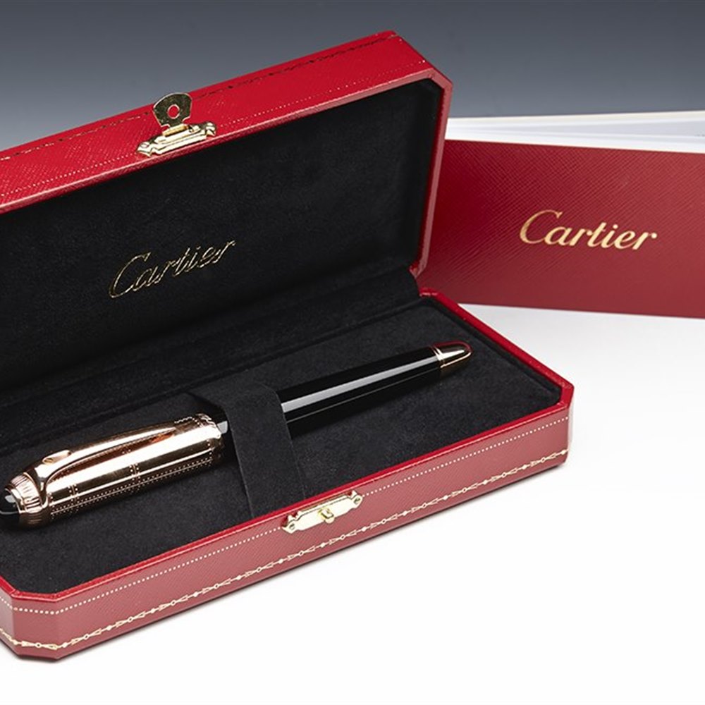 cartier leather pen