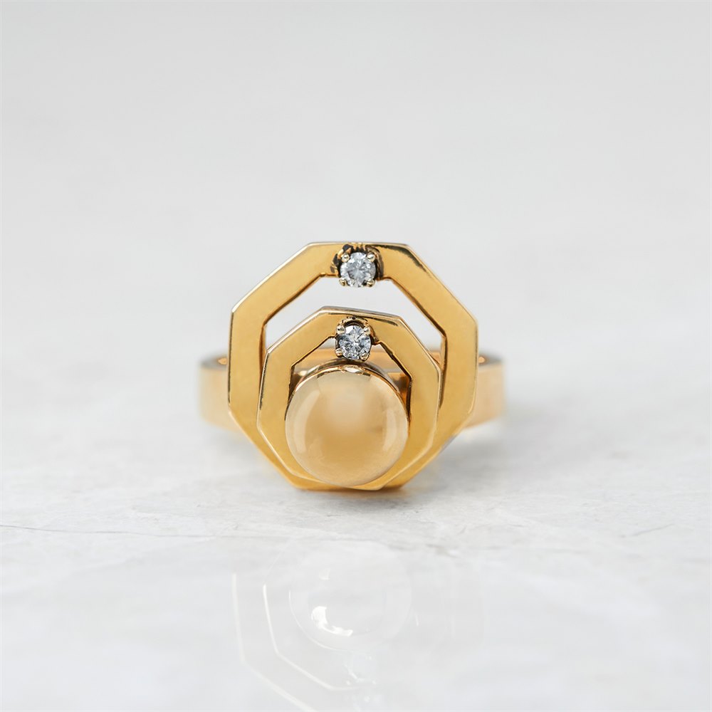 Diamond 14k Yellow Gold Diamond Swivel Ring