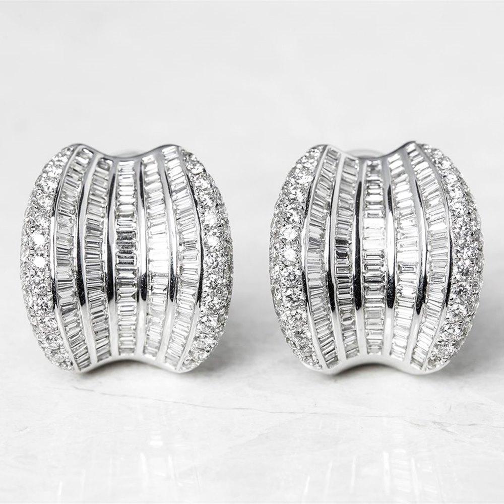 baguette cut diamond earrings