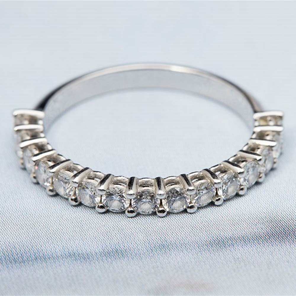 Platinum Platinum Diamond 0.80cts Half Eternity Ring