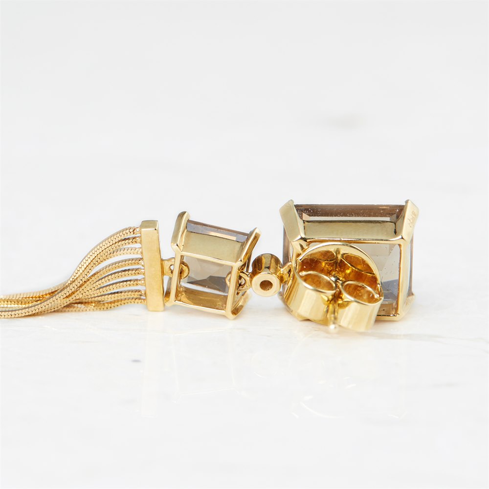Carla Amorim 18k Yellow Gold Smoky Quartz Whisper Earrings