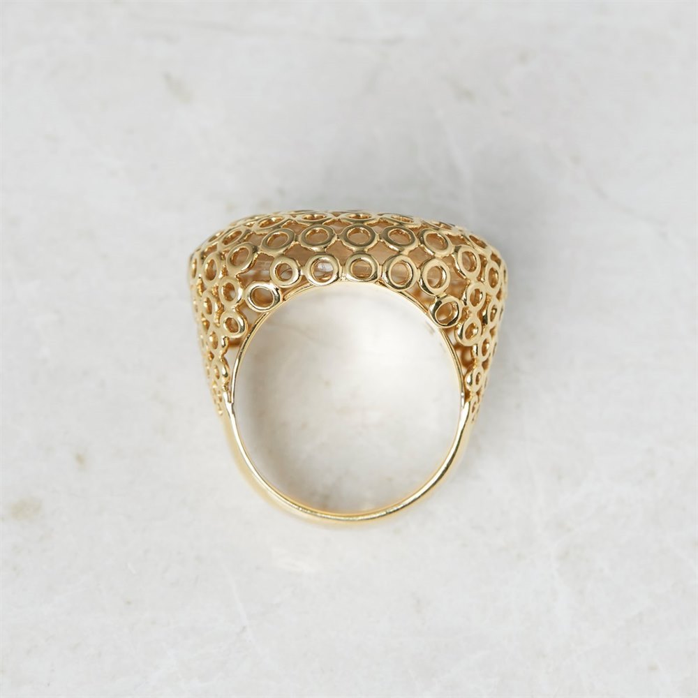 Carla Amorim 18k Yellow Gold Cabochon Clear Crystal Quartz Ring