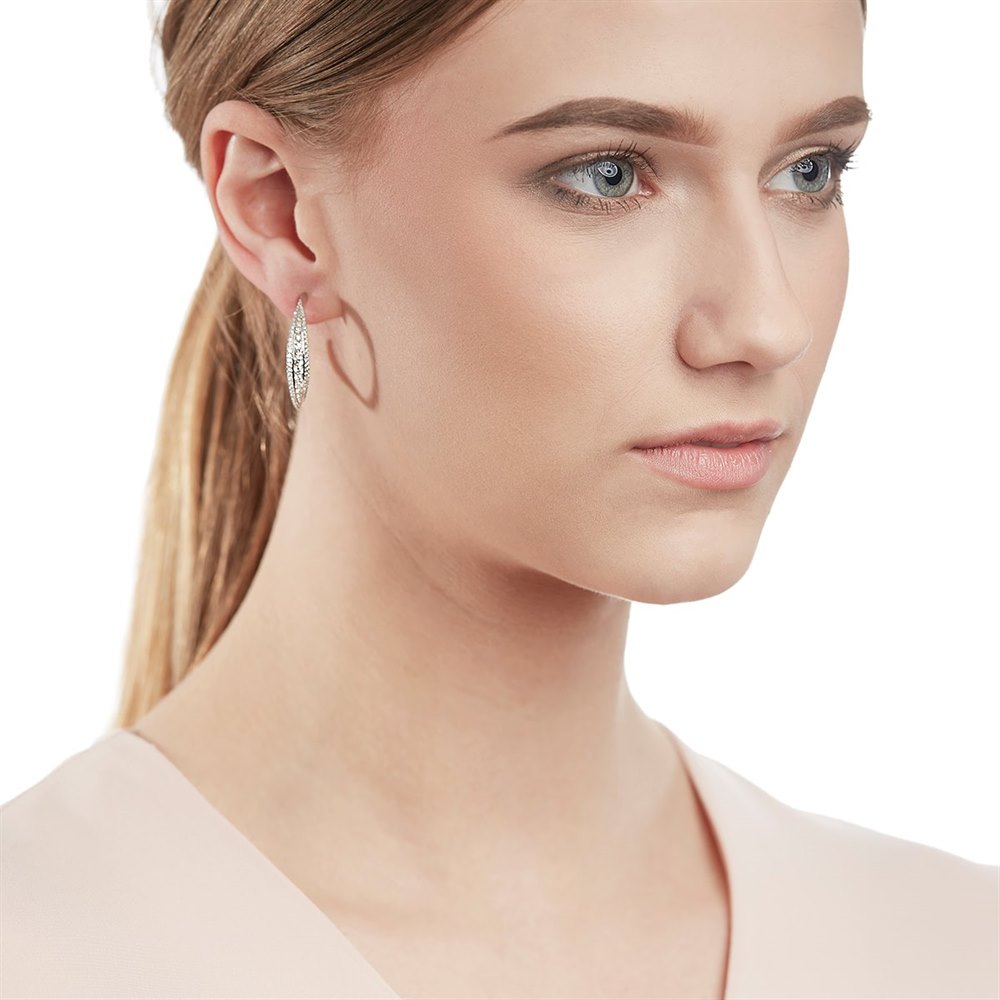 Mappin & Webb 18k White Gold 1.51ct Diamond Hoop Earrings