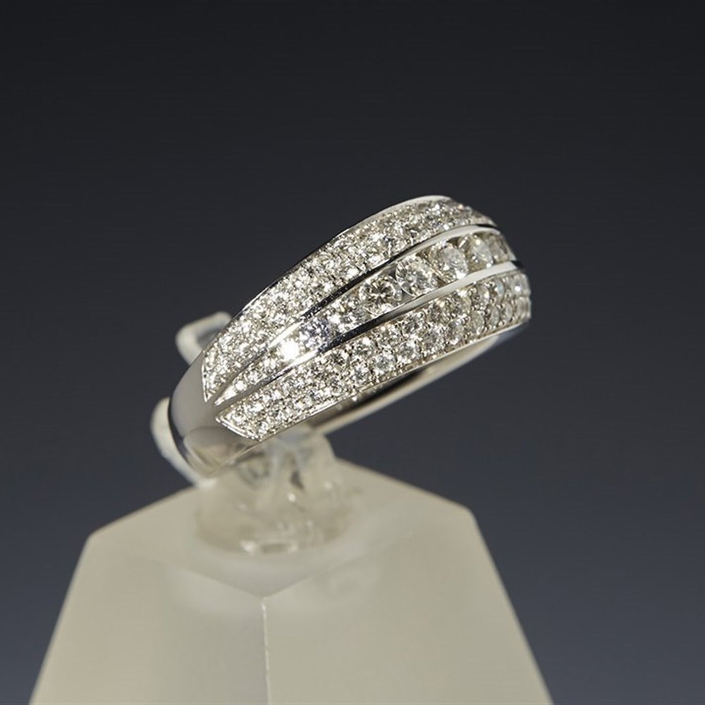 Mappin & Webb 18K White Gold 1.11cts Ringlet Diamond Ring