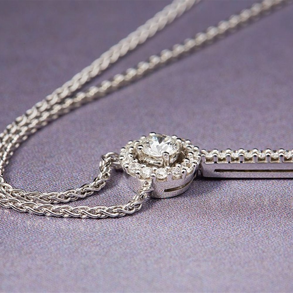 Picchiotti 18k White Gold 2.42ct Diamond Drop Necklace