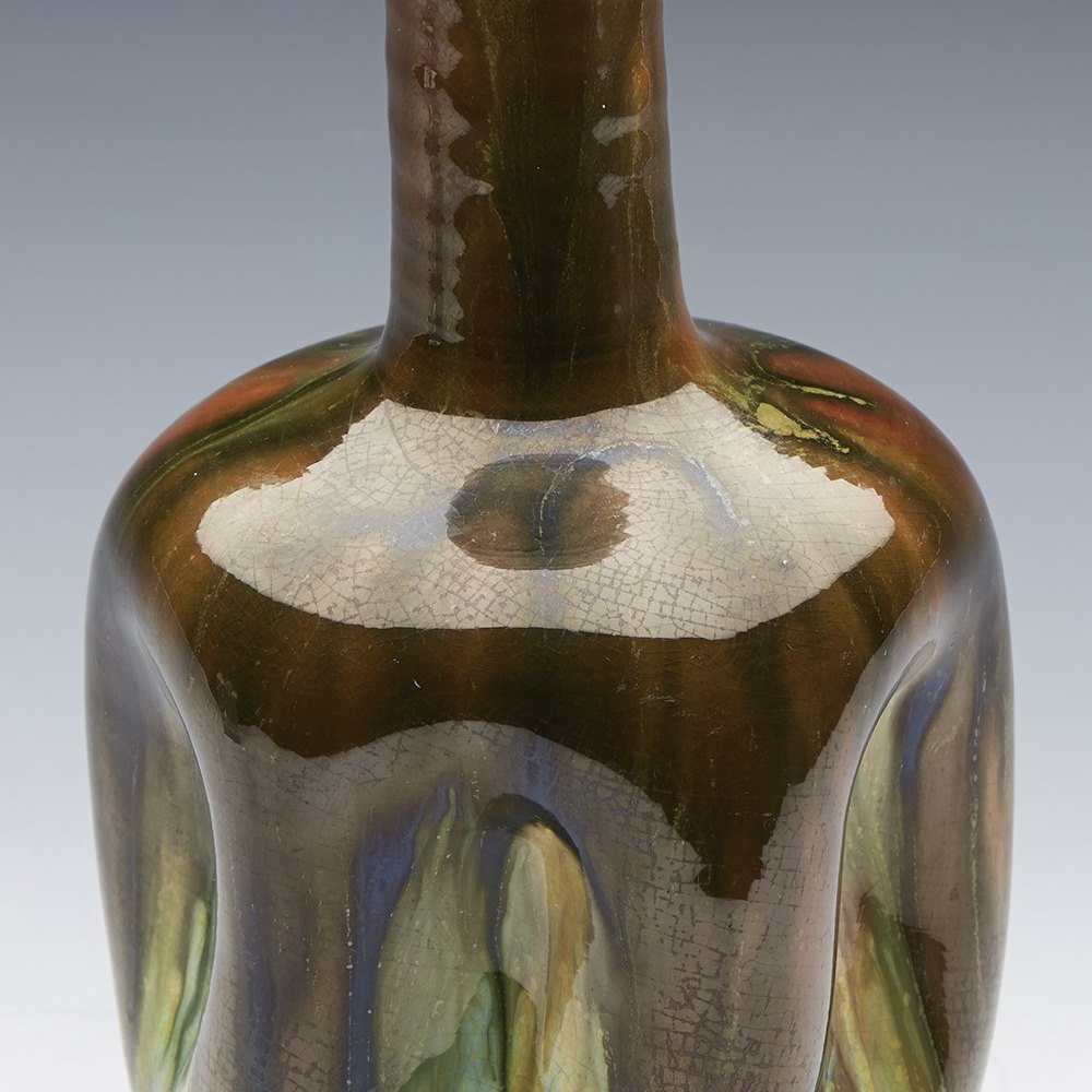 Arts Crafts Linthorpe Thumbprint Vase By Christopher Dresser C