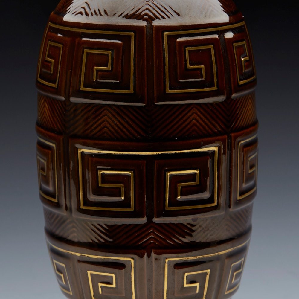 Aesthetic Movement Minton Greek Key Vase Christopher Dresser 1874