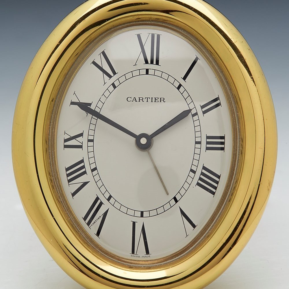 cartier travel clock in original pouch