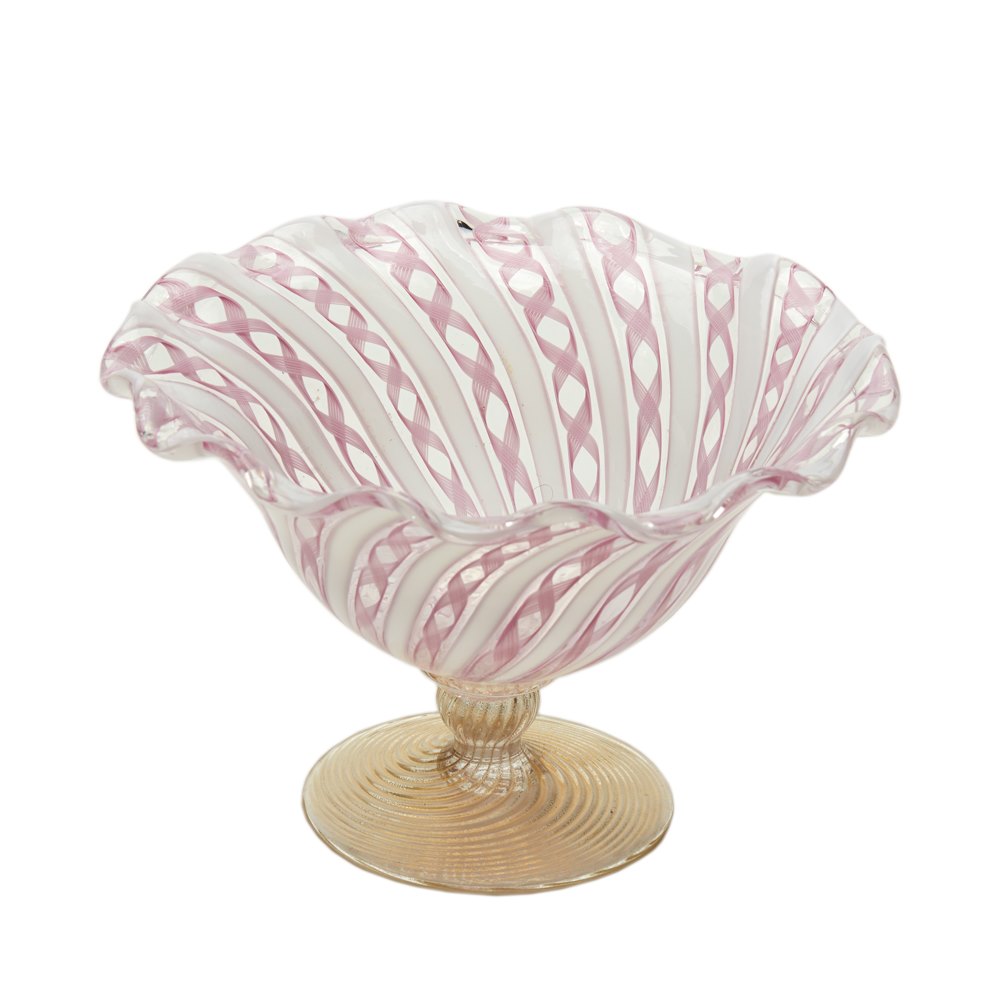 Vintage Salviati Murano Bowl 20th C. Dating from the early to mid 20th century